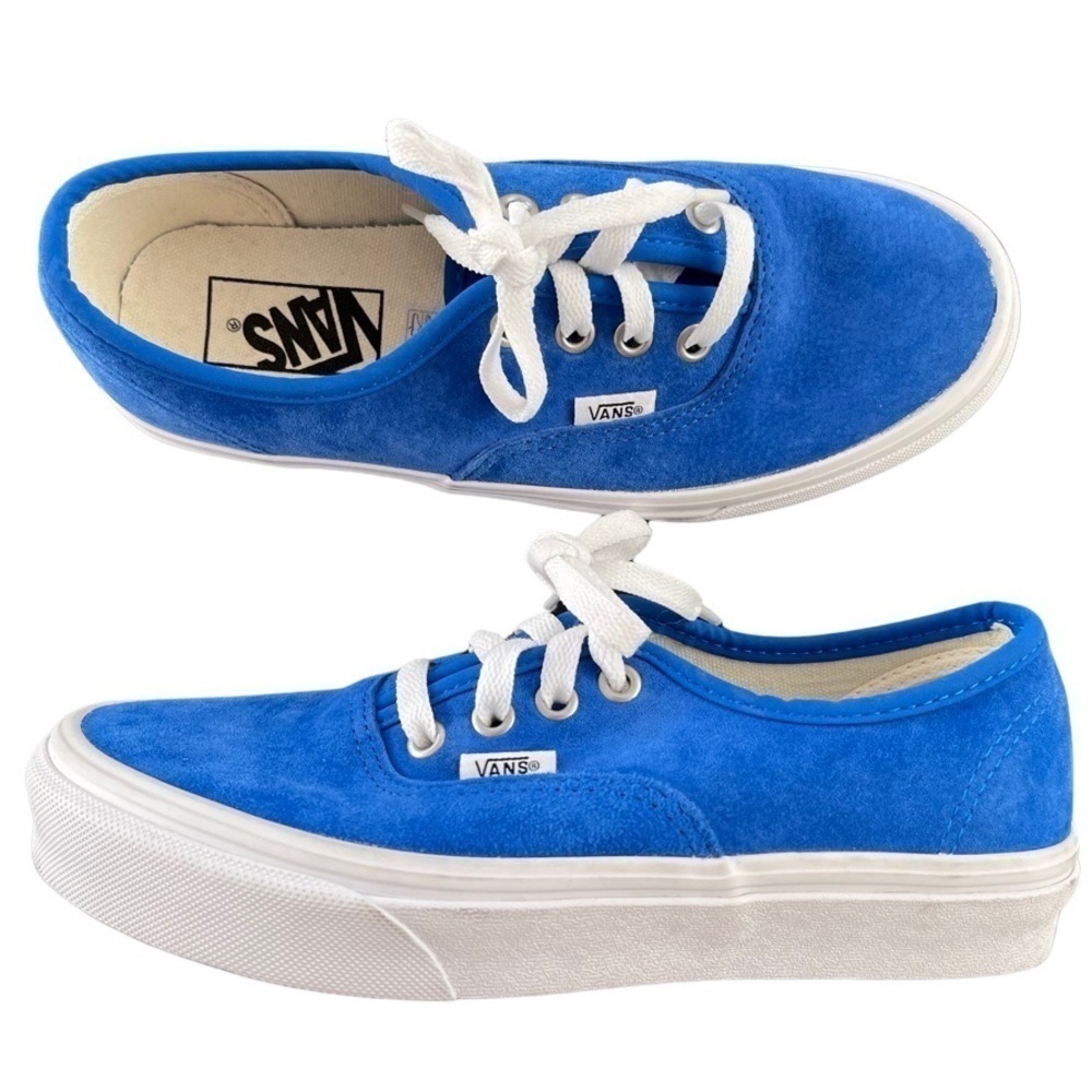 VANS Suede Scotchguard Protector Lace Up Sneakers Size 6.5‎ Blue Skater NWOB